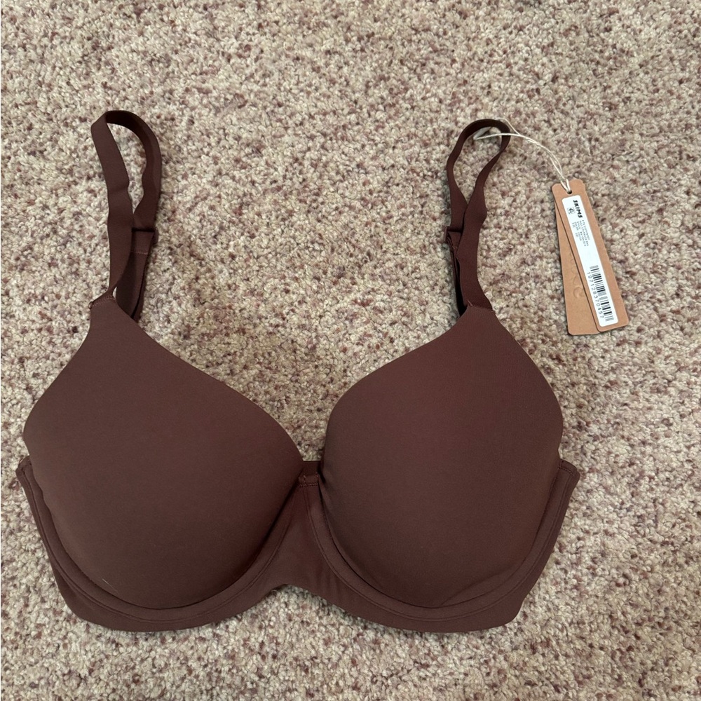 SKIMS Chocolate Brown Seamless Underwire Bra